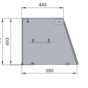 Skyrainbow Glasaufsatz hoch, Klarglas, gerade kpl. für THBM128