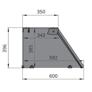 Skyrainbow Glasaufsatz kurz, Klarglas, gerade kpl. für THBM158