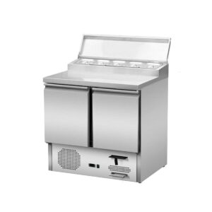 Skyrainbow Saladette/Zubereitungstisch 2 Türen, Unterbaukühlung, 90x70