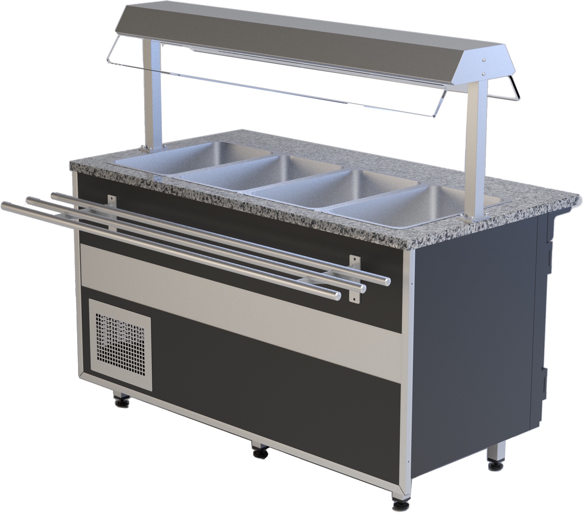 Igloo Speiseausgabe Gastroline Open Bemar T | Volumen: 150 Liter | 2000x900x1350 mm