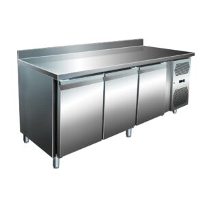 A&S Gastro VIP Kühltisch mit 3 Türen und Aufkantung -2 bis +8°C 1.795x700x960 mm