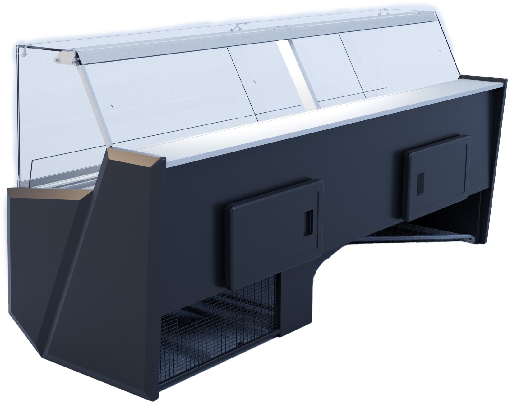 Igloo Kühltheke mit gerader Frontverglasung | Statische Kühlung | 210 Liter Volumen | 1300x860x1220 mm – Bild 2