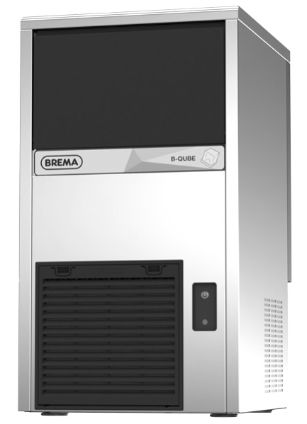 Brema Eiswürfelbereiter mit Ablaufpumpe | Eisproduktion: ca. 29 kg / 24 Stunden| Luftkühlung | R290, 270 W | 390x470x690 mm