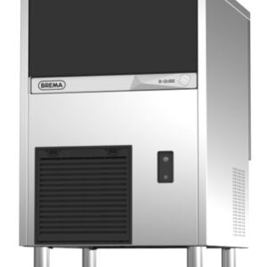 Brema Eiswürfelbereiter mit Ablaufpumpe | Eisproduktion: ca. 38 kg / 24 Stunden| Luftkühlung | R290, 340 W | 497x592x687 mm