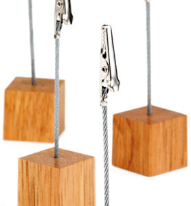 APS APS Kartenhalter, 4er Set  2,5 x 2,5 cm, H: 12 cm