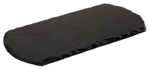 APS Naturschiefer-Servierbrett, 47x10 Cm, Mit Möbelschonenden Füßchen – Elegant, Stapelbar & Kühlbar
