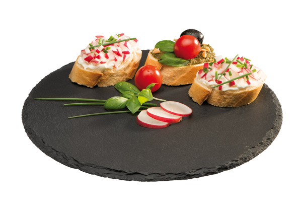 APS APS Naturschieferplatte Ø 28 cm