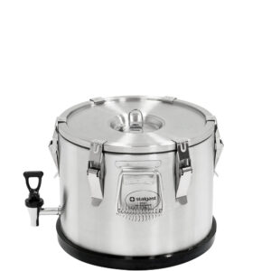 STALGAST Thermobehälter aus rostfreiem Edelstahl, 15 Liter, mit Ablasshahn