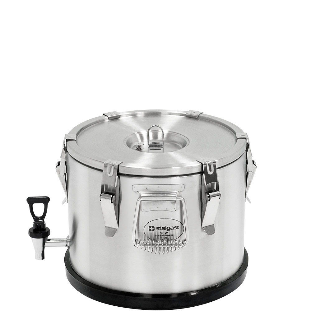 STALGAST Thermobehälter aus rostfreiem Edelstahl, 15 Liter, mit Ablasshahn