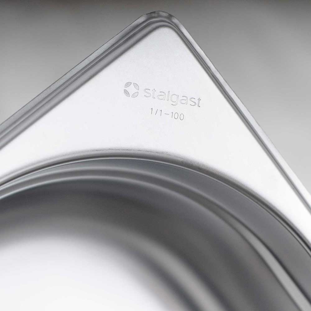 STALGAST Stalgast Edelstahl Gastronormbehälter Serie STANDARD, GN 1/9 (100mm) – Bild 2