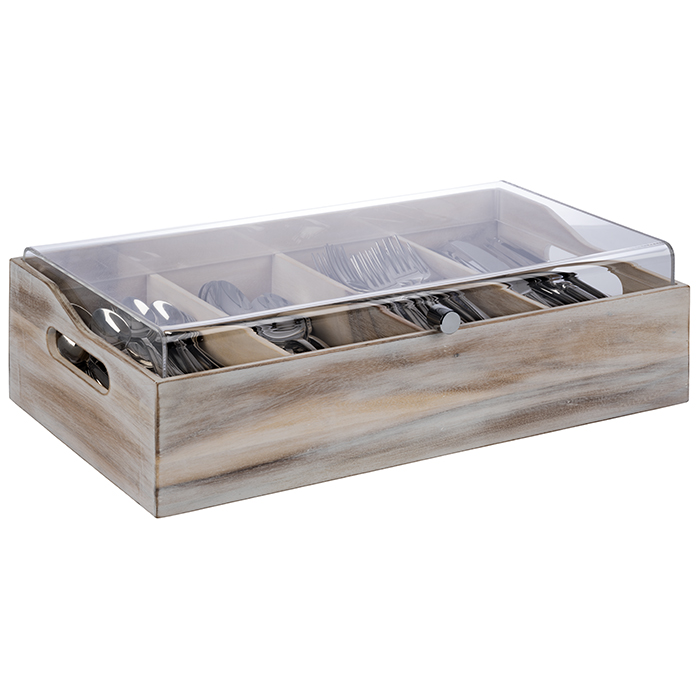 APS APS Besteckbehälter mit Deckel 51 x 28 cm, H: 14,5 cm – Bild 2