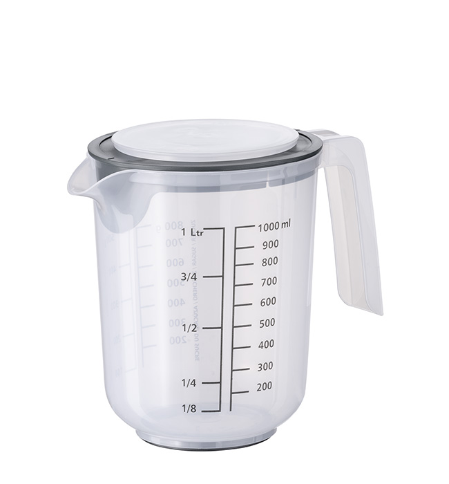 APS APS Rührbecher mit Deckel Ø 12,5 cm, H: 16 cm, 1,0 Liter