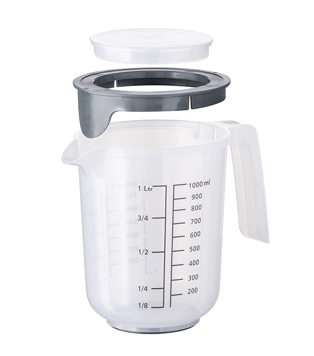APS APS Rührbecher mit Deckel Ø 12,5 cm, H: 16 cm, 1,0 Liter – Bild 2