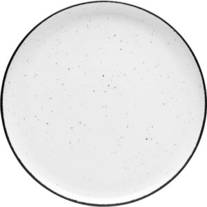 LUBIANA Teller flach, Serie Ankara, weiß, schwarz gesprenkelt, Ø 200 mm, 6 Stück