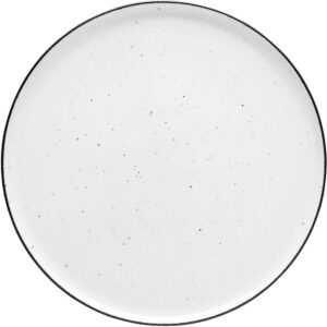 LUBIANA Teller flach, Serie Ankara, weiß, schwarz gesprenkelt, Ø 260 mm, 6 Stück