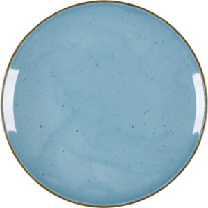 LUBIANA Teller flach, Serie Hotel, türkis, braun gesprenkelt, Ø 280 mm, 12 Stück
