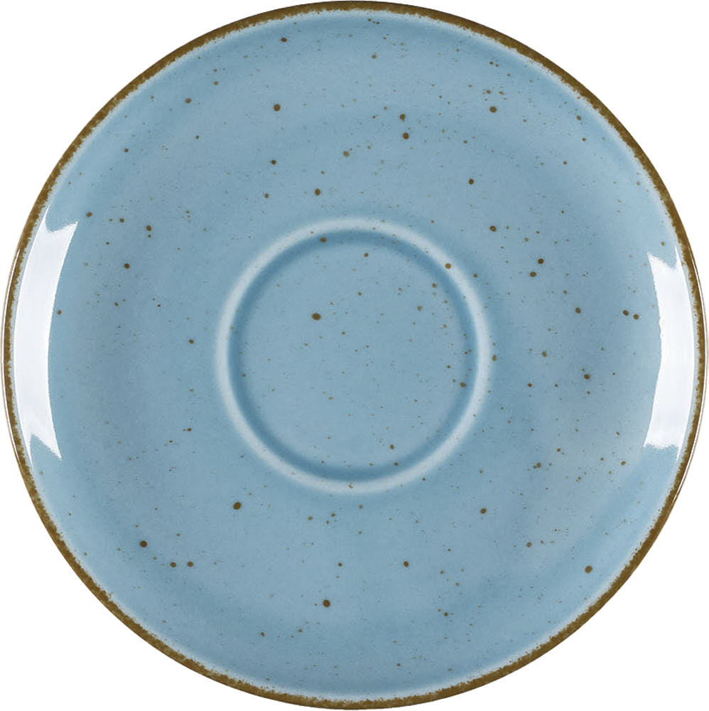 LUBIANA Untertasse, Serie Aida, türkis, braun gesprenkelt, Ø 145 mm, 12 Stück