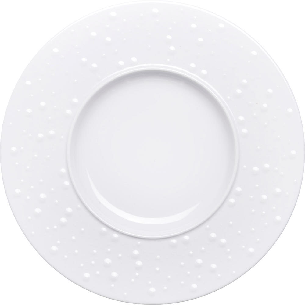 LUBIANA Pasta-/Dessertteller, flach, Serie Rosa, weiß, Ø 300 mm, 6 Stück