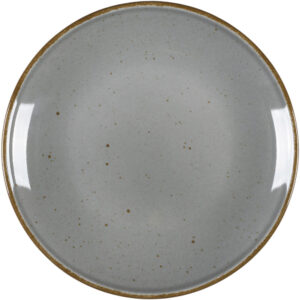 LUBIANA Teller flach, Serie Hotel, grau, braun gesprenkelt, Ø 210 mm, 12 Stück