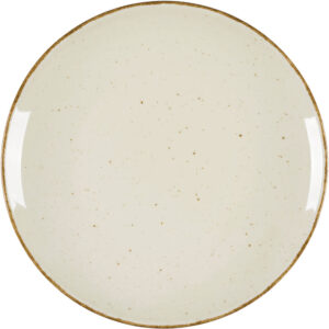 LUBIANA Teller flach, Serie Hotel, cremefarben, braun gesprenkelt, Ø 280 mm, 12 Stück