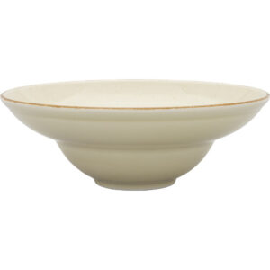 LUBIANA Pastateller, Serie Kaszub, cremefarben, braun gesprenkelt, Ø 260 mm, 6 Stück