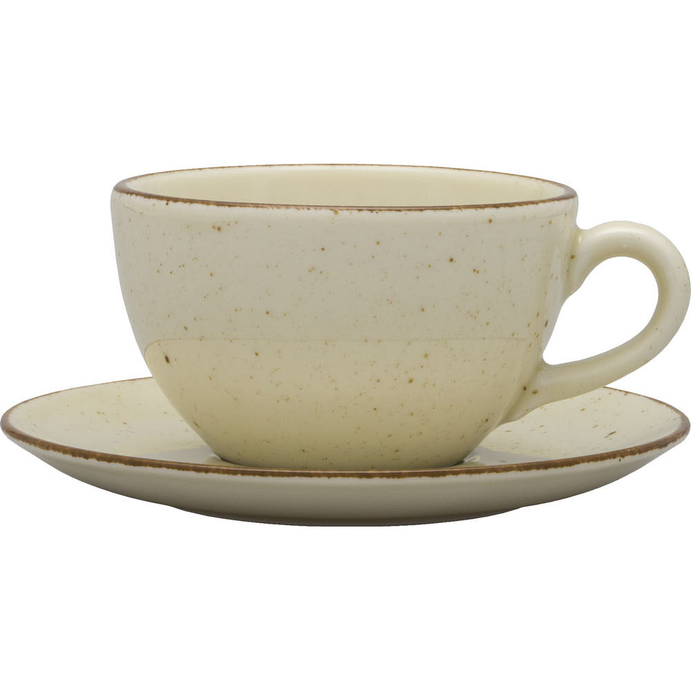 LUBIANA Untertasse, Serie Aida, cremefarben, braun gesprenkelt, Ø 160 mm, 12 Stück – Bild 2