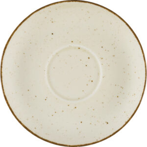 LUBIANA Untertasse, Serie Aida, cremefarben, braun gesprenkelt, Ø 160 mm, 12 Stück