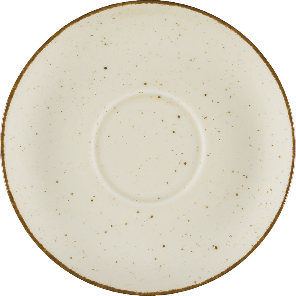 LUBIANA Untertasse, Serie Aida, cremefarben, braun gesprenkelt, Ø 160 mm, 12 Stück