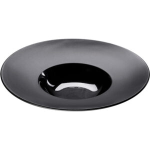 STALGAST Porzellan Suppenteller aus der Serie Gourmet Kontrast, schwarz, Ø 230 mm