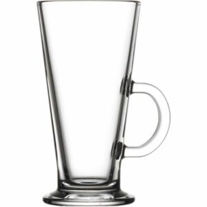 PASABAHCE Latte Macchiato-Glas mit Henkel, Serie Colombian, 0,26 Liter