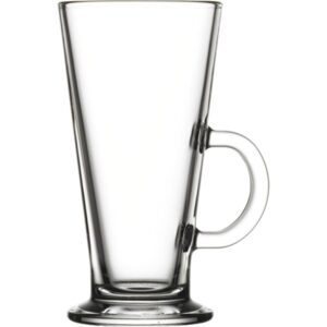 PASABAHCE Latte Macchiato-Glas mit Henkel, Serie Colombian, 0,36 Liter