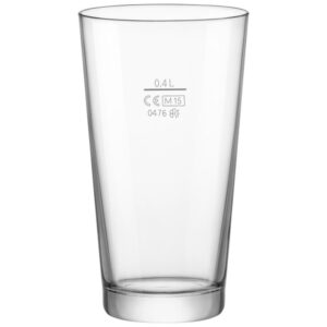 BORMIOLI_ROCCO Pint Glas, Eichstrich bei 0,4 Liter