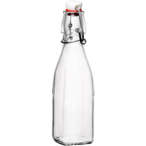 BORMIOLI_ROCCO Kleine Glasflasche mit Bügelverschluss, 0,25 Liter