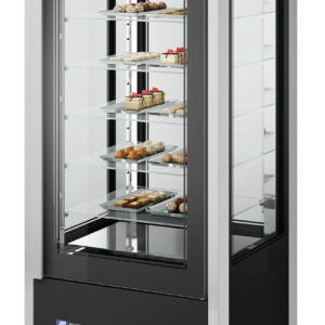 NordCap Panorama-Kühlvitrine CRISTAL TOWER 750 RV TN BLACK