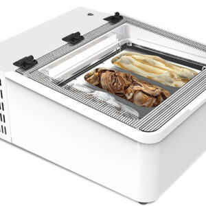 NordCap Auftisch-Eisvitrine MINI CREAM 3V LED WEISS