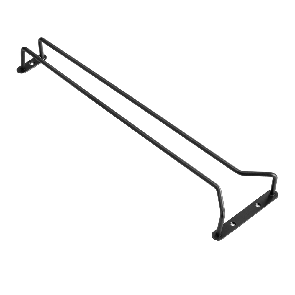 STALGAST Gläserschiene, einreihig, schwarz, L. 400 mm