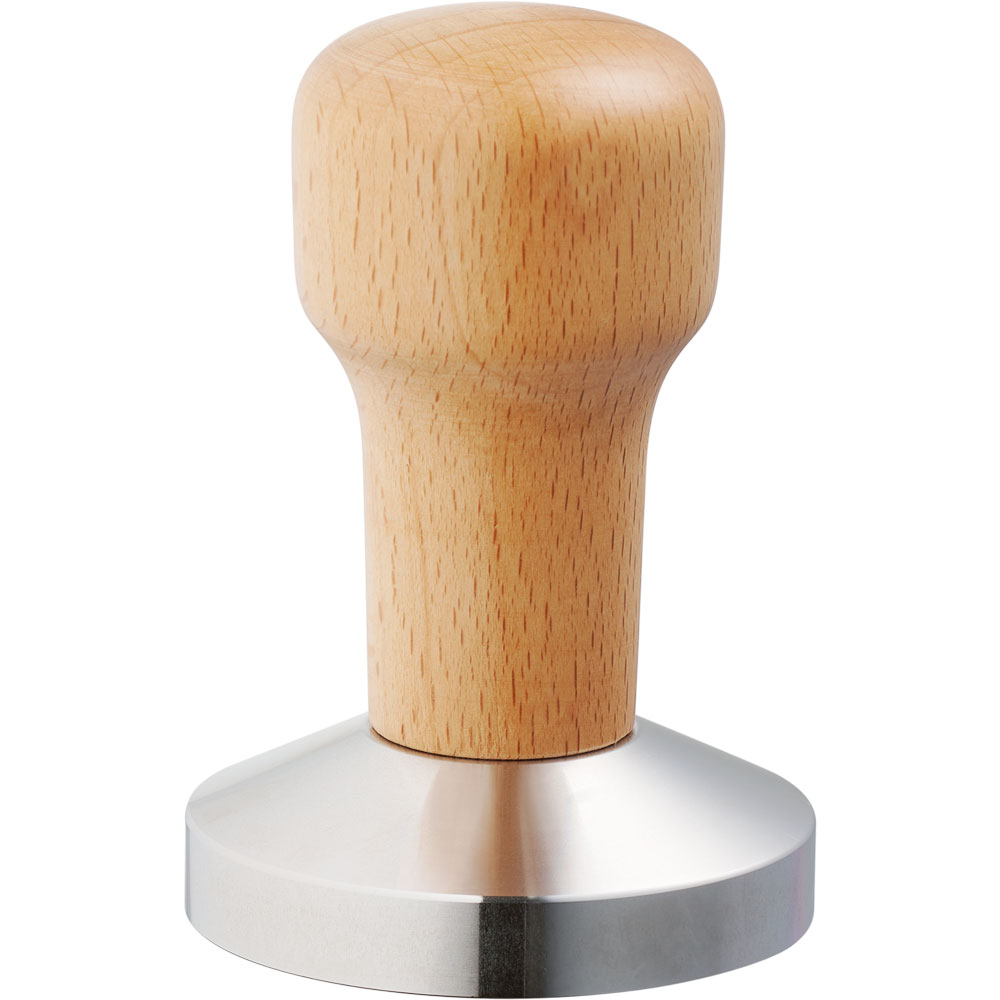 STALGAST Tamper aus Edelstahl, mit Holzgriff, Ø 58 mm, H. 85 mm