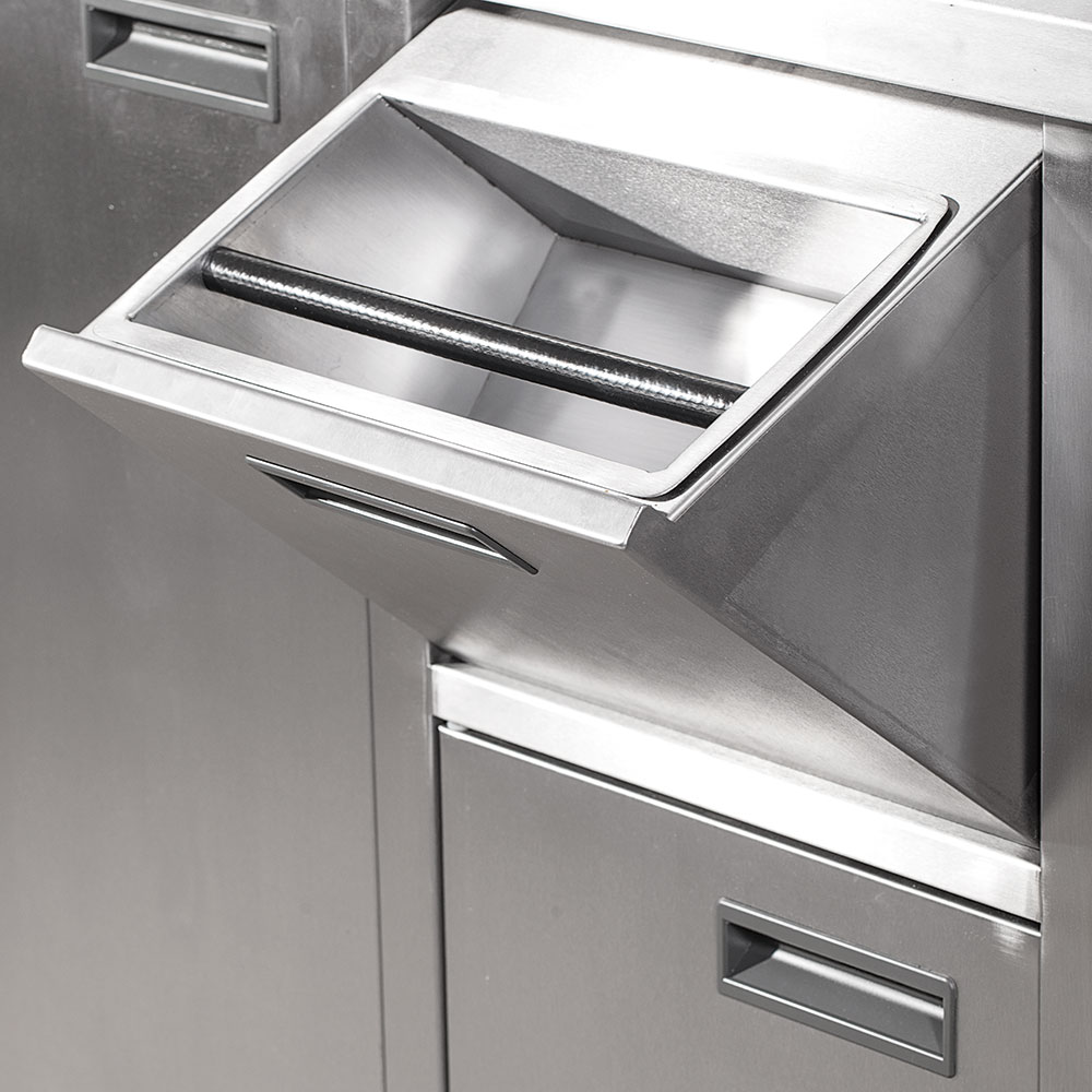 STALGAST Stalgast Edelstahl Arbeitstisch für Kaffeemaschine, mit Aufkantung, 1500 x 700 x 1000 mm (BxTxH) – Bild 2