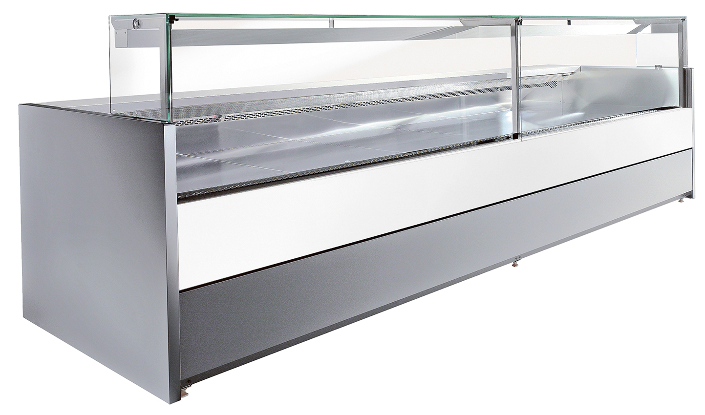 NordCap Frischwarentheke EXTRA EX100 L 2500 M2, Schiebescheiben 1 NordCap Frischwarentheke EXTRA EX100 L 2500 M2, Schiebescheiben