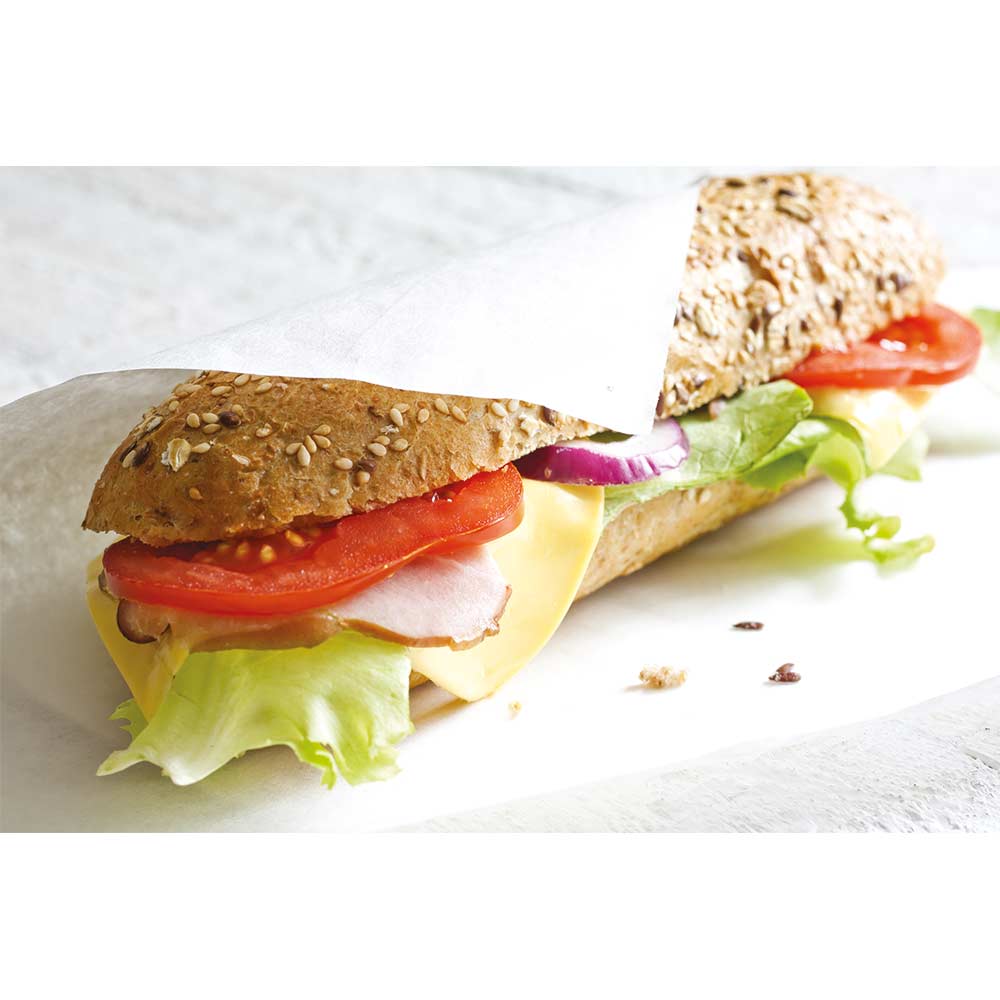 STALGAST Beschichtetes Backpapier, Zuschnitte je 530x325 mm, 500 Stück, weiß – Bild 2