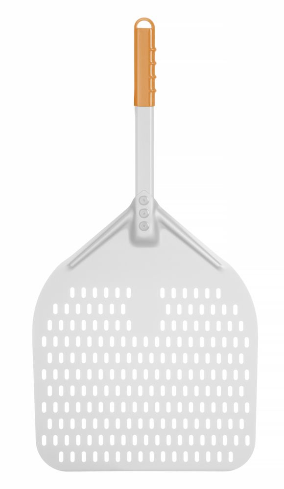 HENDI Pizzaschaufel mit kurzem Griff, quadratisch, perforiert