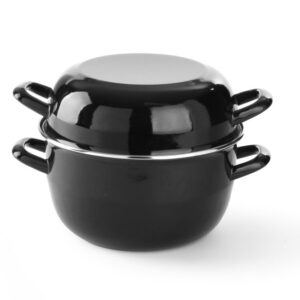 HENDI Muscheltopf, emailliert - mit Deckel