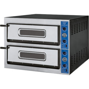 GGF GGF Pizzaofen mit zwei Kammern für 12 Pizzen à 360 mm, 18 kW, 1010 x 1210 x 750mm (BxTxH)