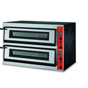 GGF GGF Pizzaofen mit zwei Kammern für 12 Pizzen à 300 mm, 12,8 kW, 1150 x 735 x 750 mm (BxTxH)