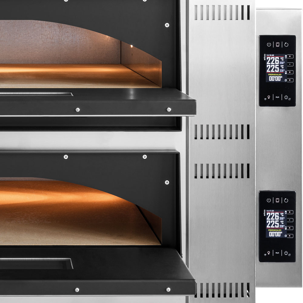 GGF GGF Pizzaofen FR-Line Digital, 2 Kammern Vollschamott für 6 Pizzen á Ø 360 mm, 1370x850x750 mm (BxTxH), 18 kW – Bild 2