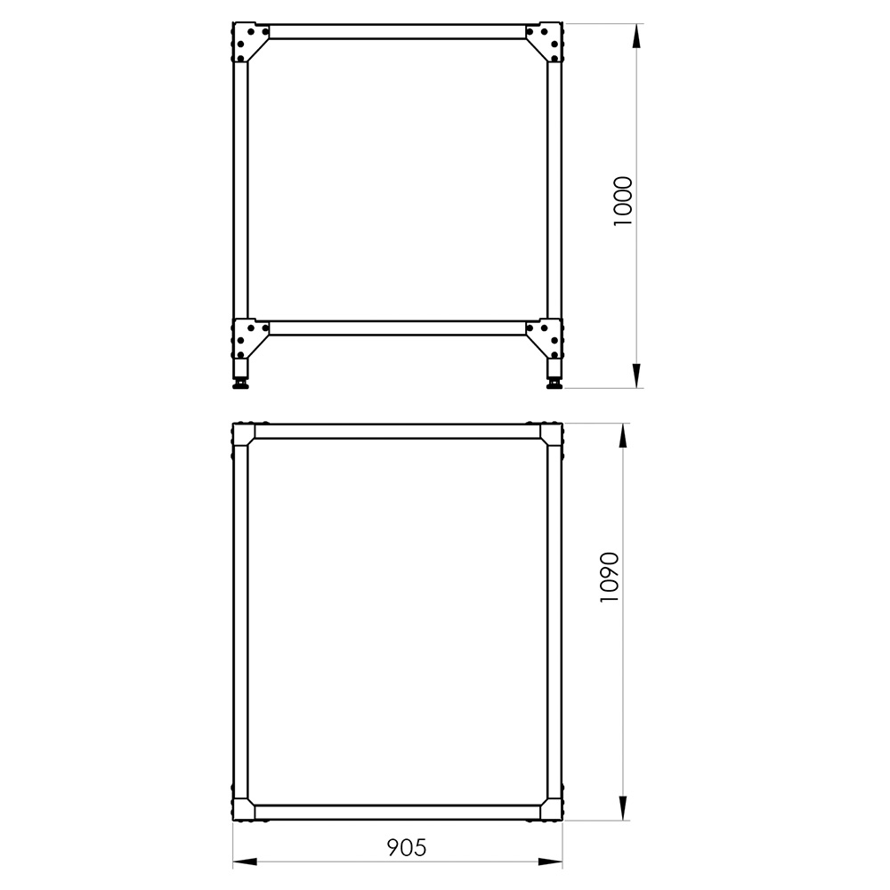 STALGAST Stalgast Edelstahl Untergestell für Pizzabackofen PP0002632 – Bild 2