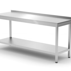 HENDI Wandtisch mit Ablage – verschraubt, Tiefe 600 mm