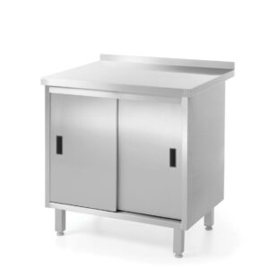 HENDI Wandtischschrank mit Schiebetüren – verschweißt