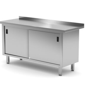 HENDI Wandtischschrank mit Schiebetüren – verschweißt