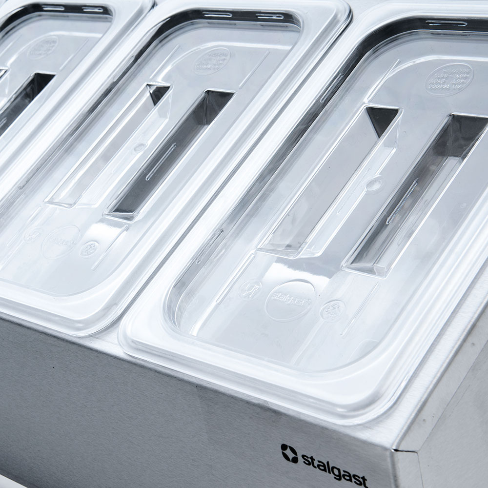 STALGAST Edelstahl Ständer für Gastronormbehälter - 5 x GN 1/4 (150 mm) – Bild 2